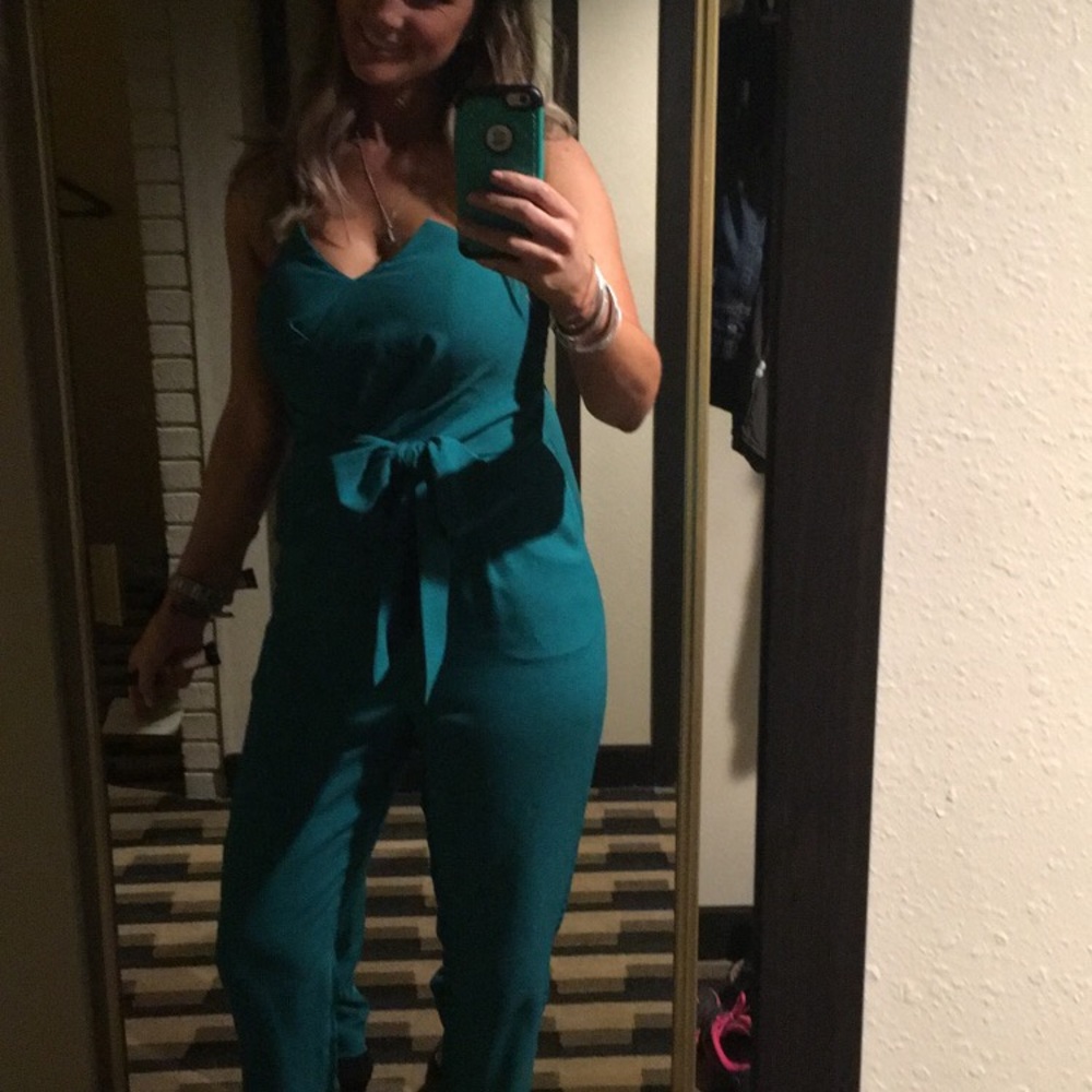 Strapless pant romper